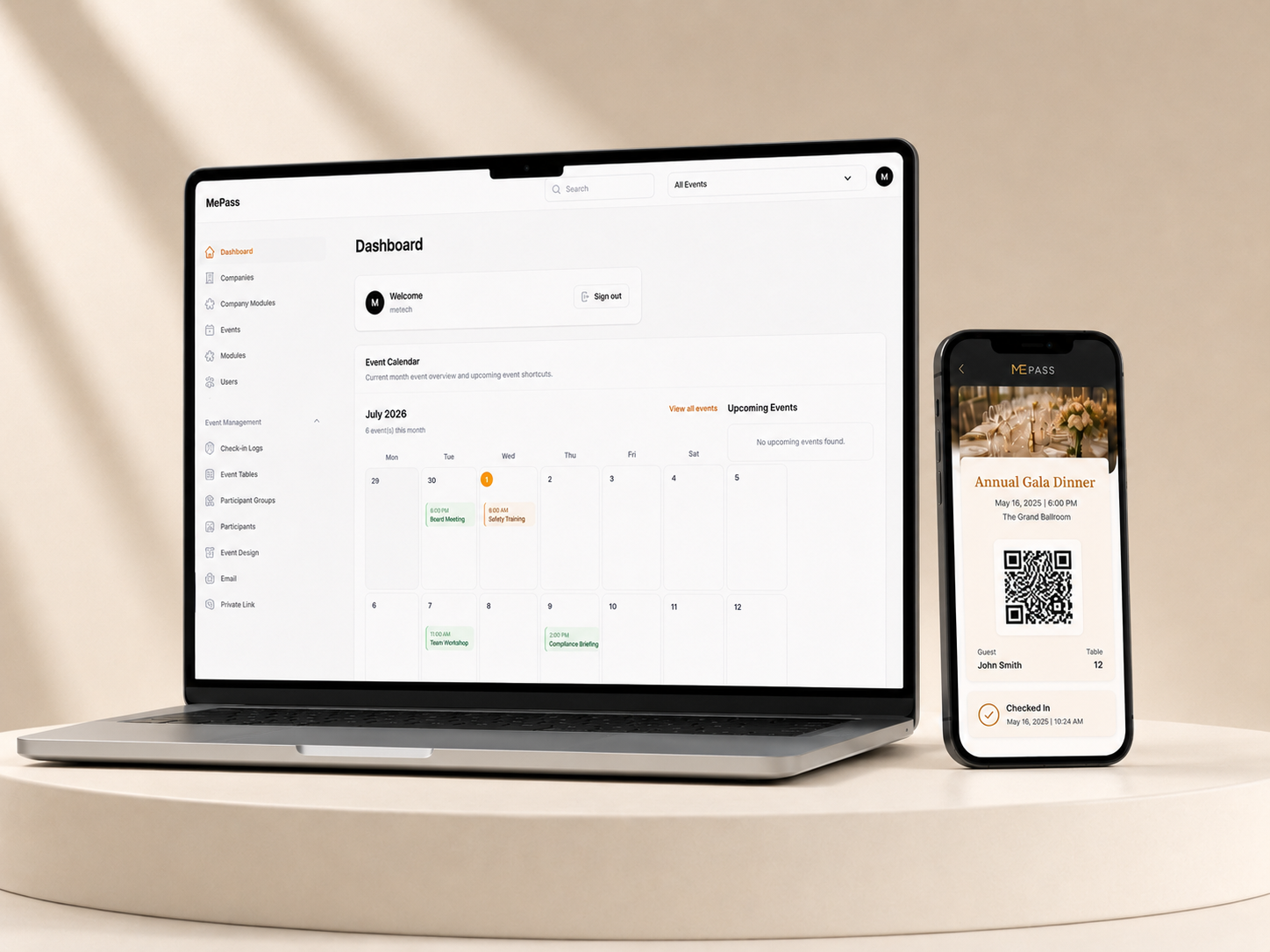 MePass RSVP and Event Management System